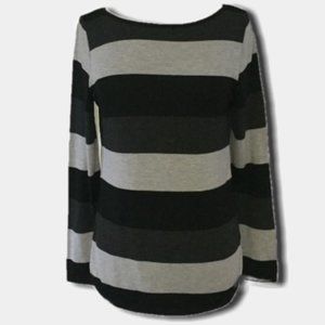 Liz Claiborne Crew Neck Striped Top